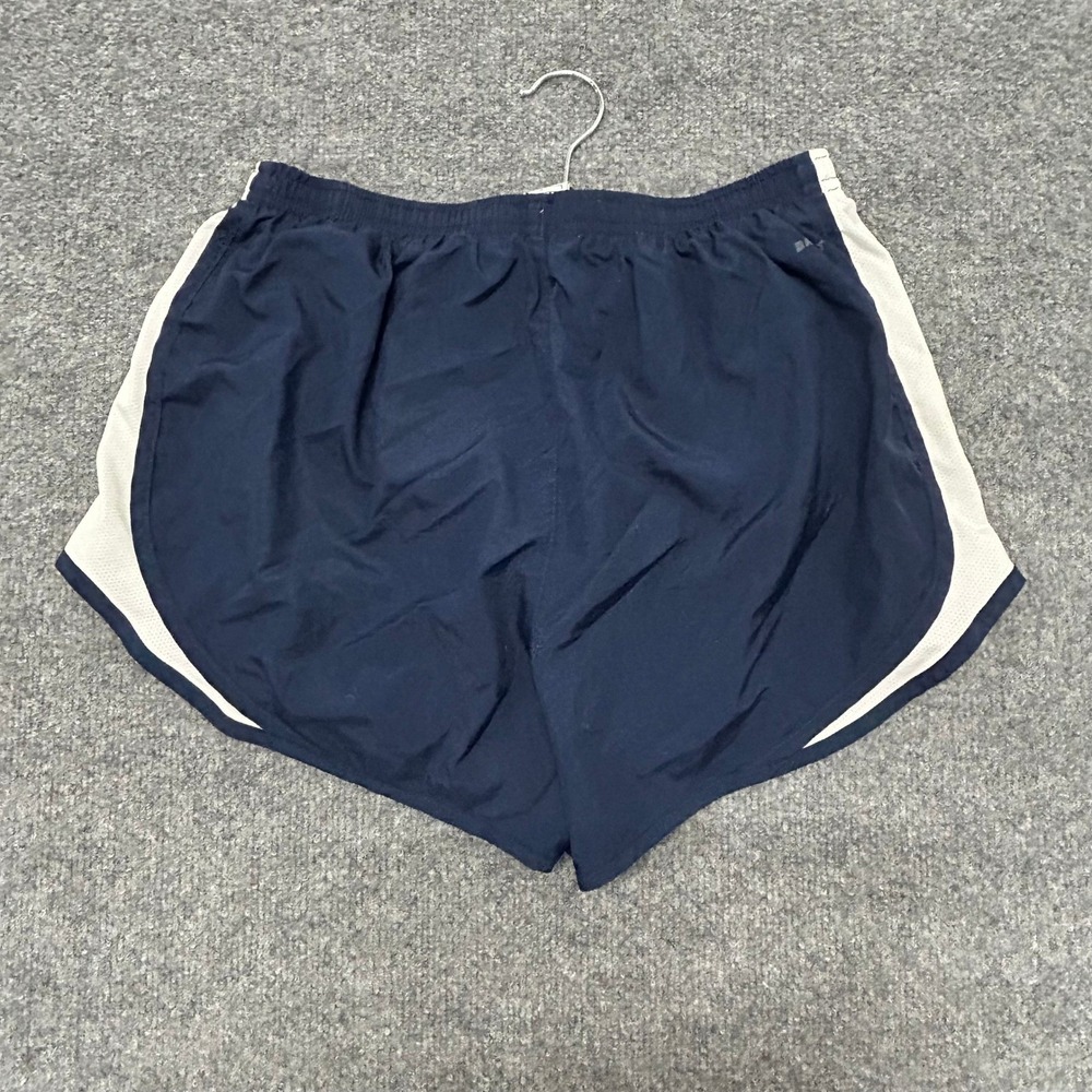 Nike Shorts Womens Size L Navy Blue Dri-Fit Running Athletic Mesh Trim Lined